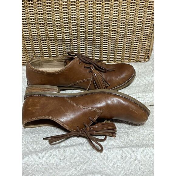 Sperry Fairpoint Oxford Women 9.5 US Shoe Brown Leather Tassel Lace Up Comfort - Picture 3 of 7